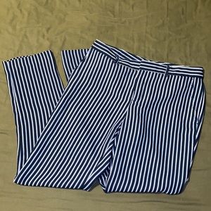 Banana Republic navy, light blue, white stripped pants